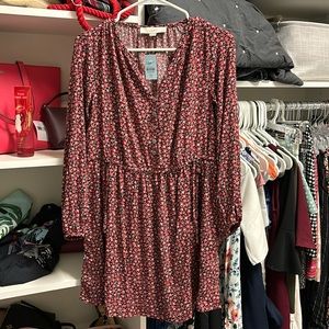 Loft Floral Swing Dress